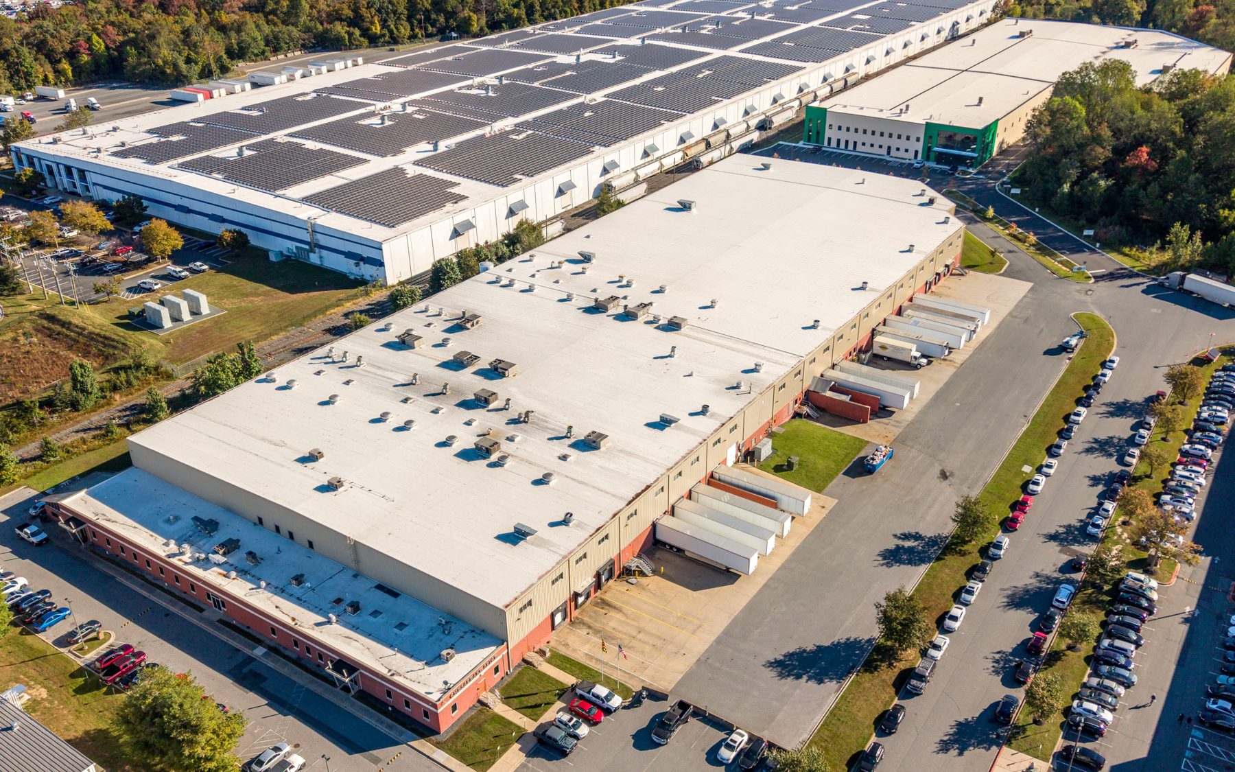Aerial view of a Chesapeake Spice manufacturing facility